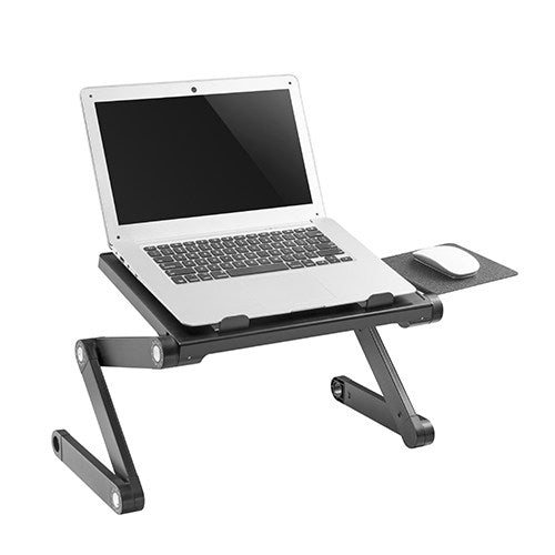 Soporte plegable para laptop, soporte ergonómico de altura ajustable para  computadora de escritorio, soporte elevador portátil de aluminio ventilado